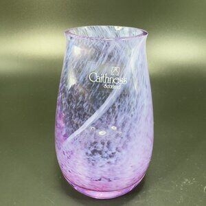 Caithness Scotland Art Glass Bud Vase Purple Lilac Glass Vase W Original Sticker